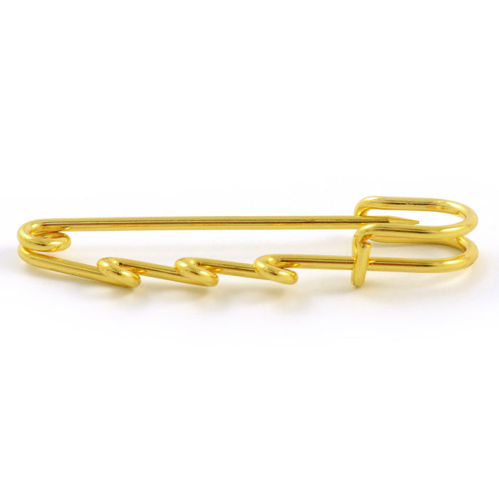 Kilt pin with 3 loops, gold, 50mm, 1pc