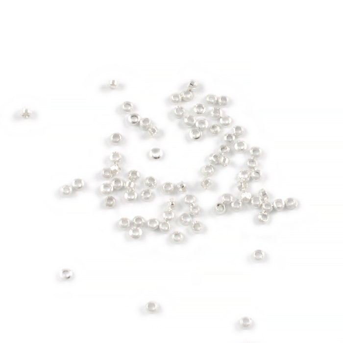 Clamp beads, silver, 1.5mm, 400 pcs