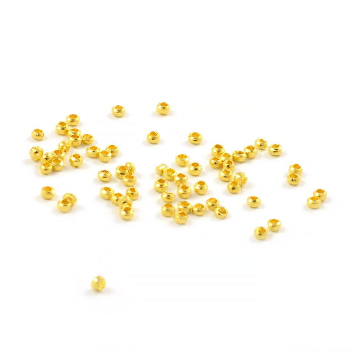 Klämpärlor, guld, 1,5mm, 400st