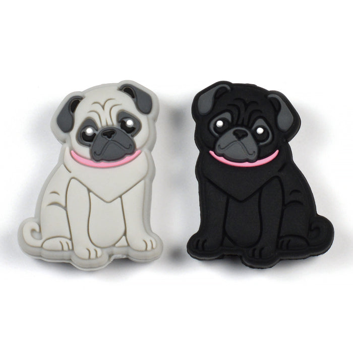 Motive bead in silicone, pug
