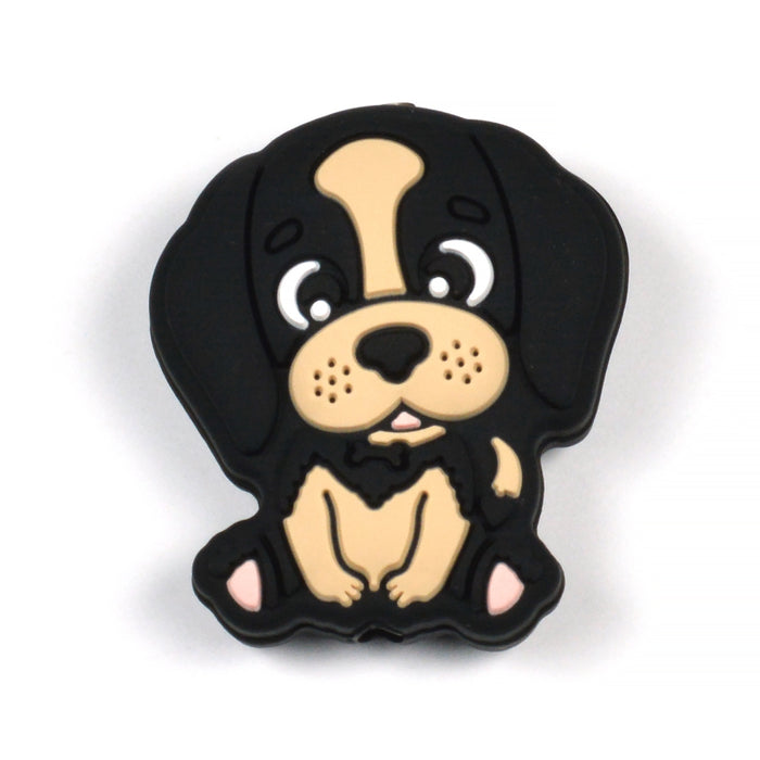 Motif bead in silicone, dog