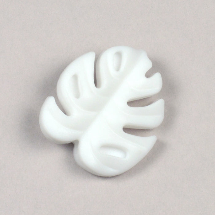 Motive bead in silicone, small monstera leaf