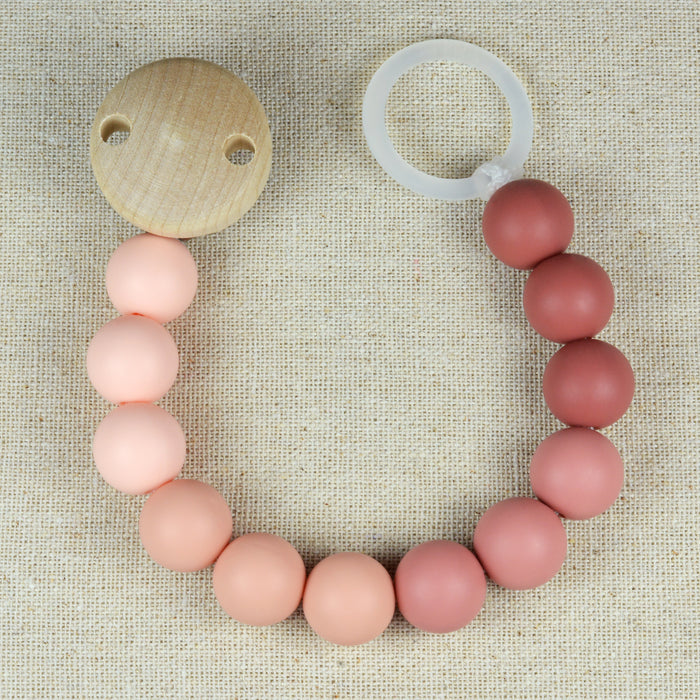 Silicone beads, dusty pink, 15mm
