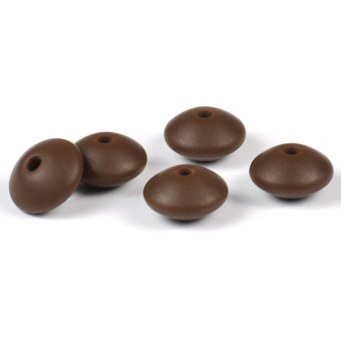 Silicone lenses, chocolate brown, 5 pcs