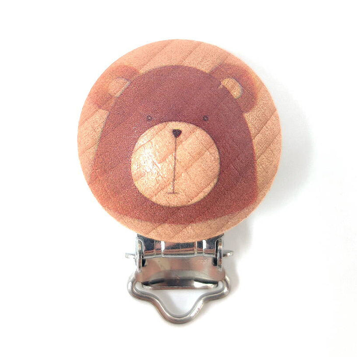 Wooden clip with bear