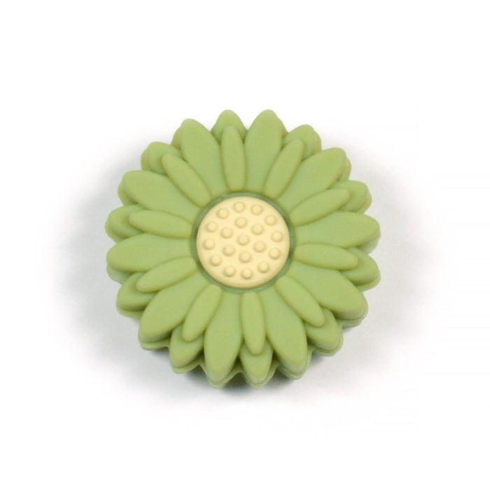 Motif bead in silicone, daisy