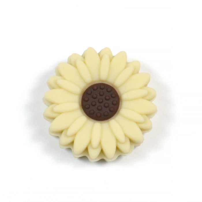 Motif bead in silicone, daisy