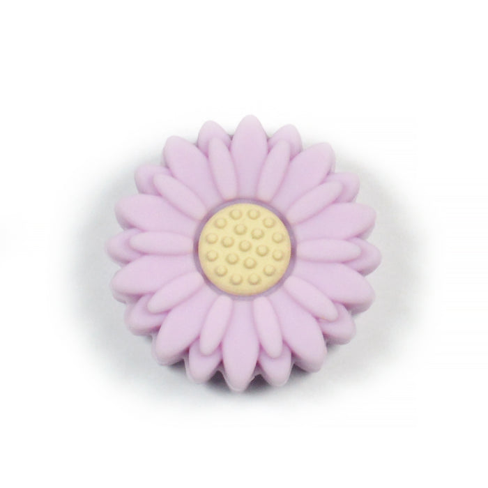 Motif bead in silicone, daisy