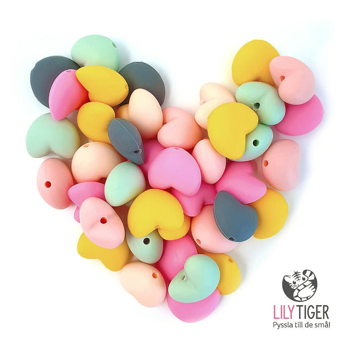 Motif pearl in silicone, sweet heart