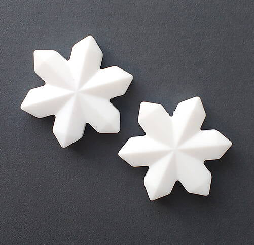 Motive bead in silicone, snowflake