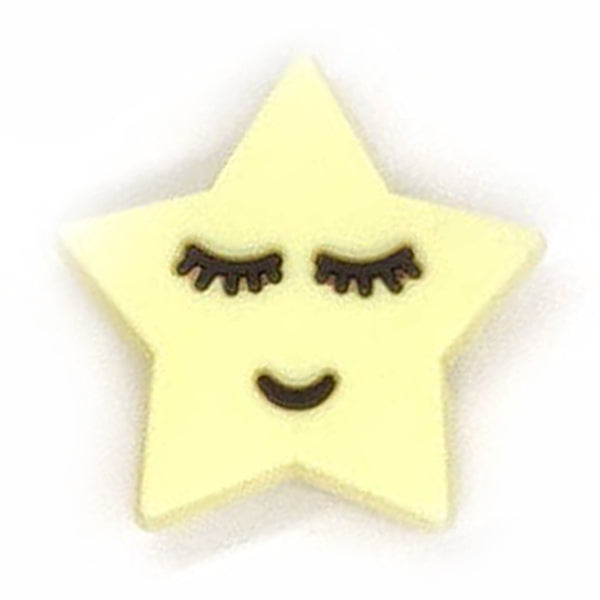 Motif bead in silicone, sleeping star