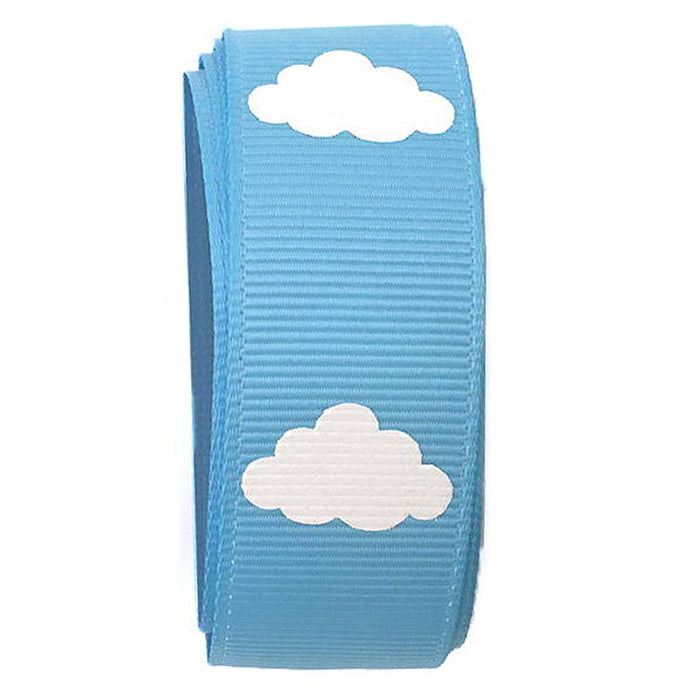 Ripsband med moln, 22mm