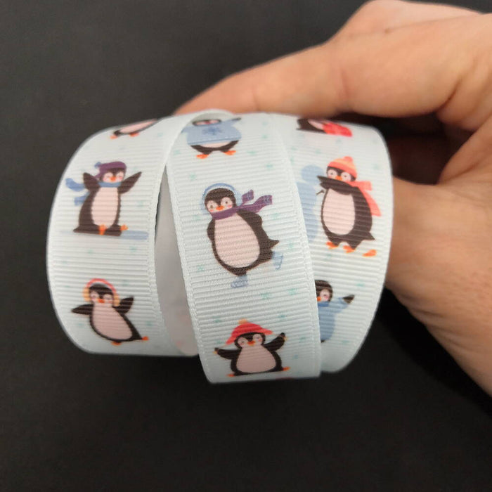 Ribbon winter penguins, 22mm