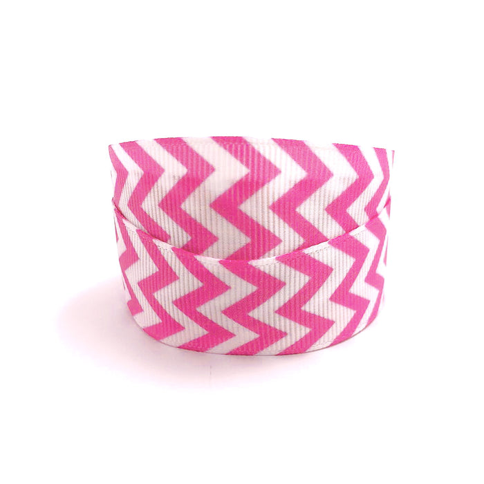 Currant ribbon with chevron pattern, 22mm