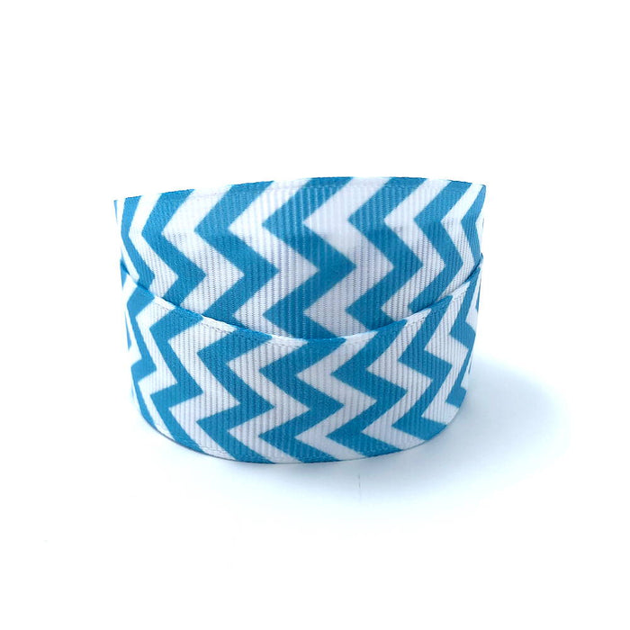 Currant ribbon with chevron pattern, 22mm