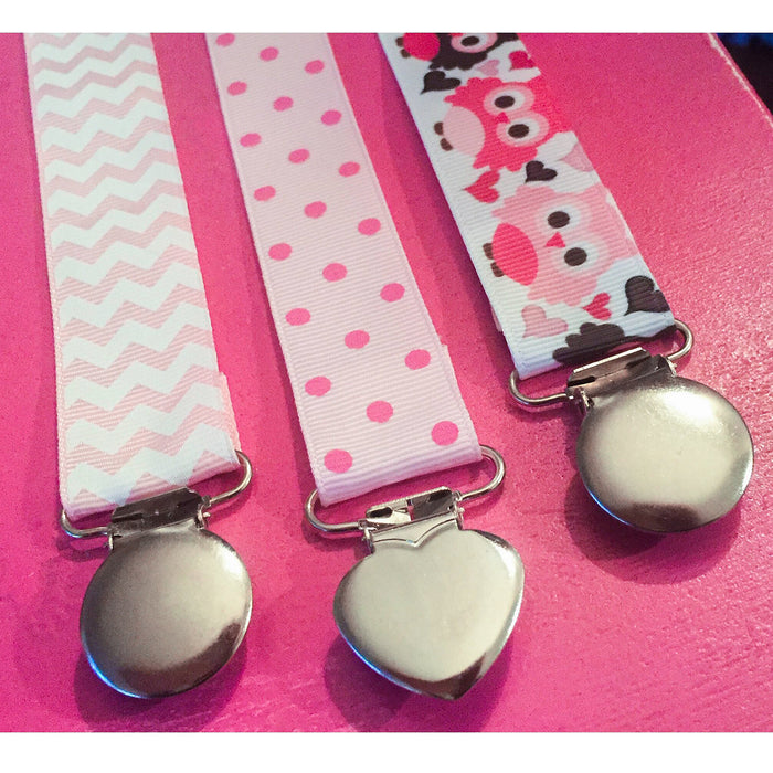 Ribbon Owls with hearts, 22mm