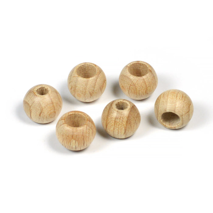 Safety beads, 10mm, Premium Wood, 6pcs