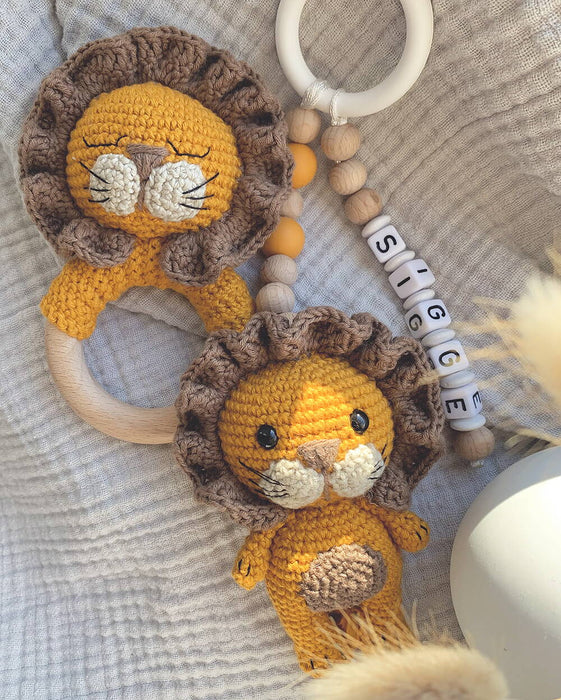 Crochet pattern, SIGGE 3-in-1 : Pendant, rattle &amp; pacifier holder