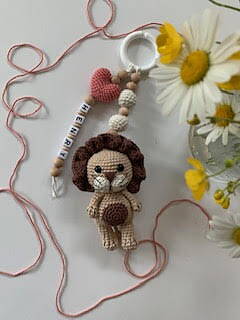 Crochet pattern, SIGGE 3-in-1 : Pendant, rattle &amp; pacifier holder