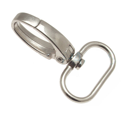 Oval carabiner, silver, 1pc