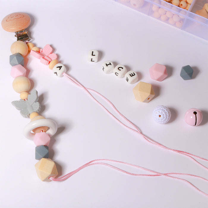 Angular silicone bead, light pink, 14mm