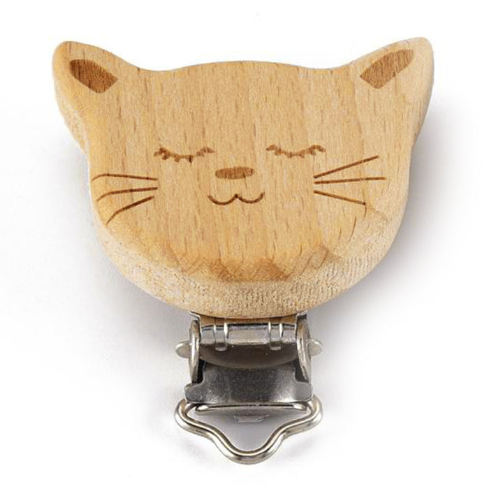Clips of untreated wood, cat