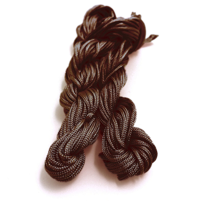 Tie string, chocolate brown, 12m