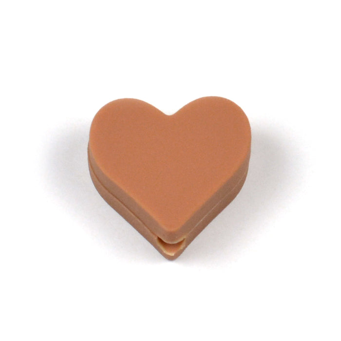 Motif bead in silicone, small heart, SS Collection
