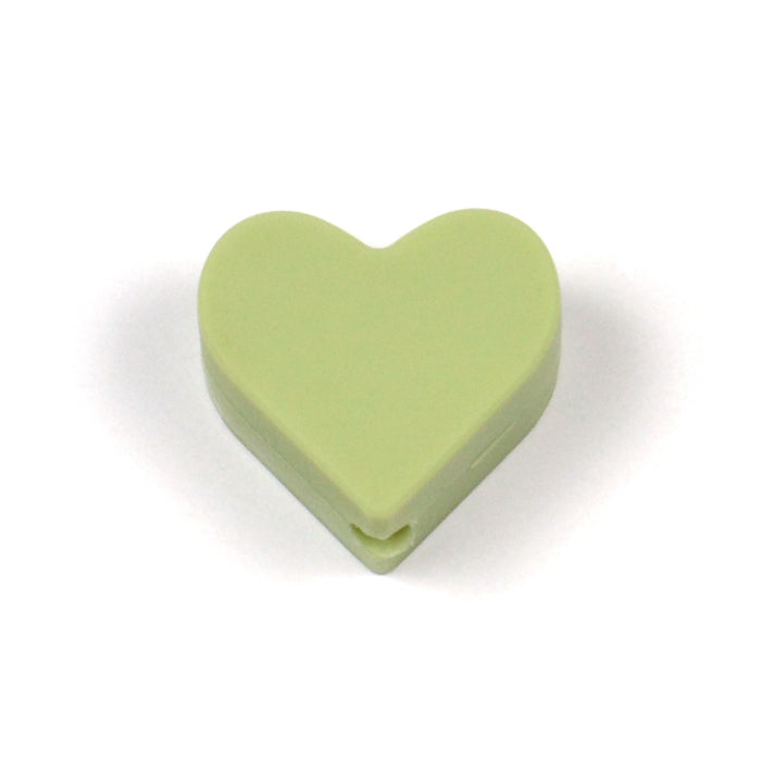 Motif bead in silicone, small heart, SS Collection