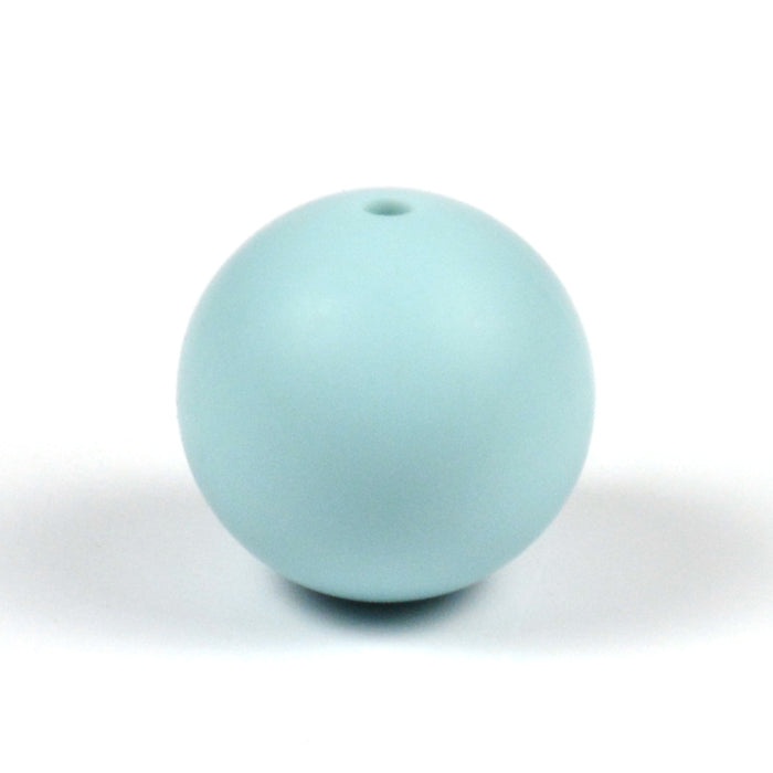 Silicone beads, soft blue, 19mm