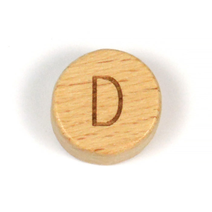 Wooden letter beads, round *Design*, A–Z