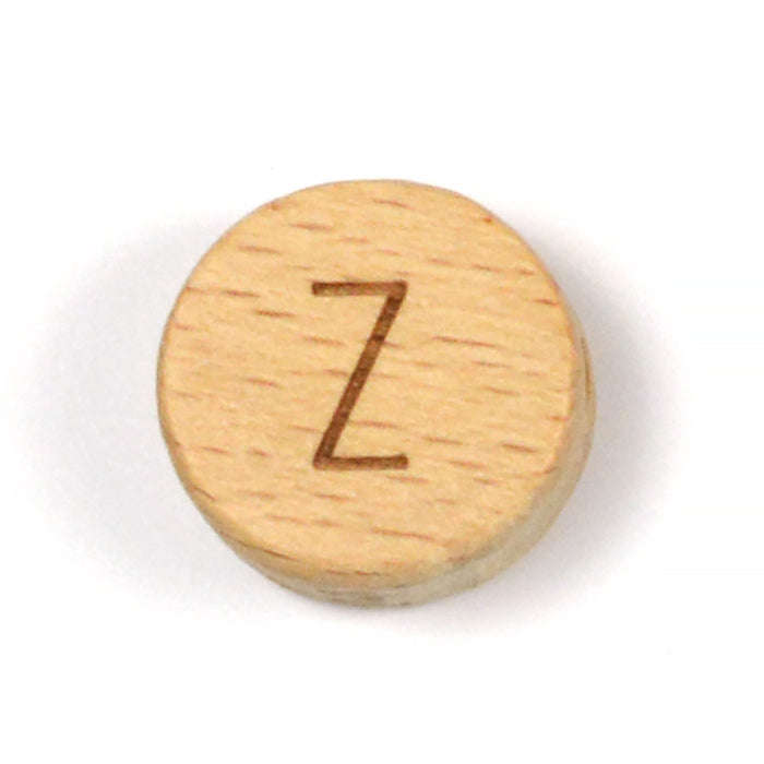Wooden letter beads, round *Design*, A–Z