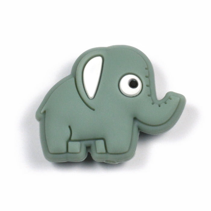Motive bead in silicone, little elephant