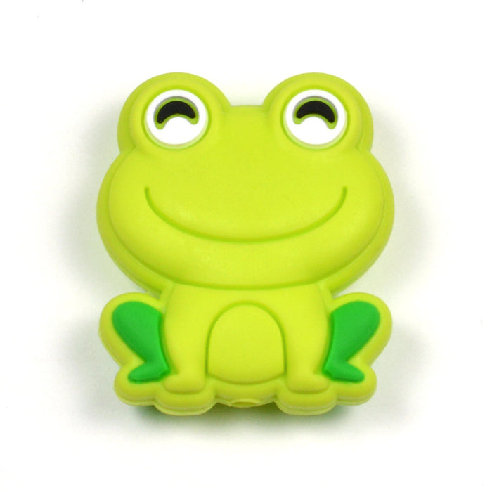 Motive bead in silicone, little frog