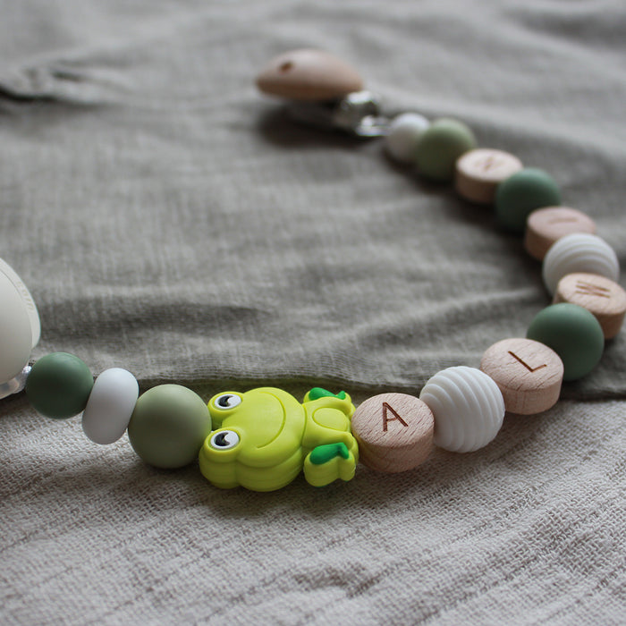 Motive bead in silicone, little frog