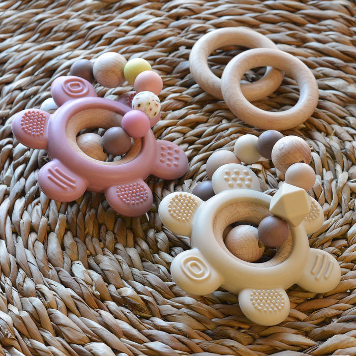 Silicone beads, summer meadow, 15mm