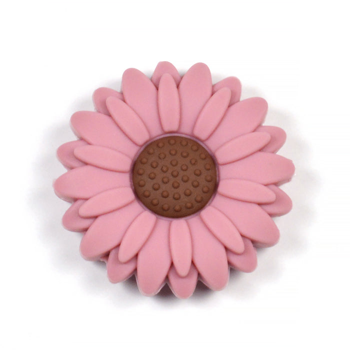 Motive bead in silicone, large daisy