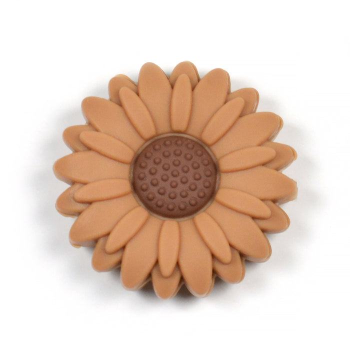 Motive bead in silicone, large daisy