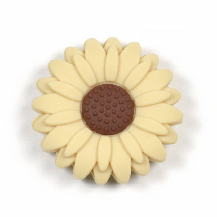 Motive bead in silicone, large daisy