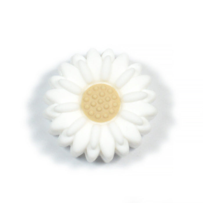 Motif bead in silicone, daisy