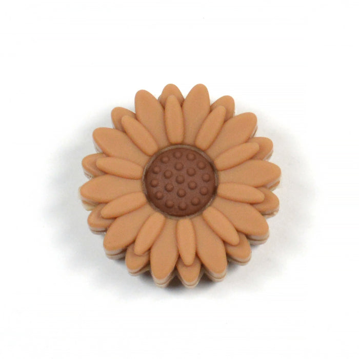 Motif bead in silicone, daisy