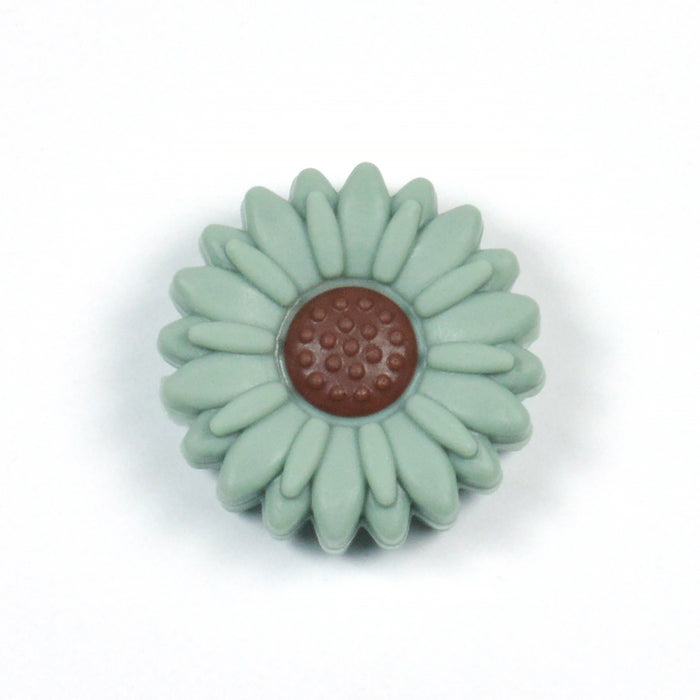 Motif bead in silicone, daisy