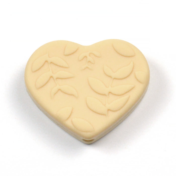 Motif bead in silicone, small heart, SS Collection