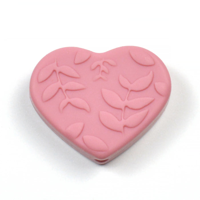 Motif bead in silicone, small heart, SS Collection