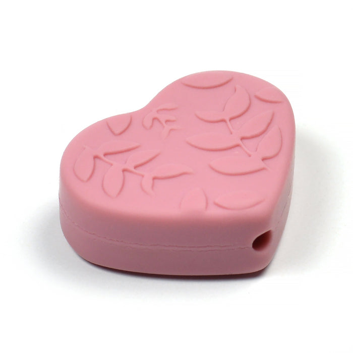 Motif bead in silicone, small heart, SS Collection