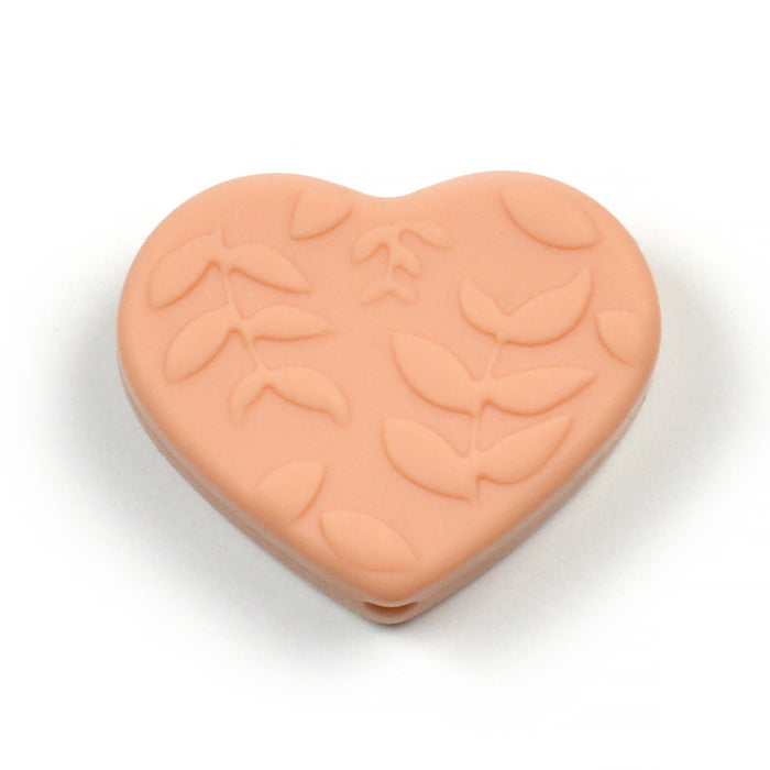 Motif bead in silicone, small heart, SS Collection