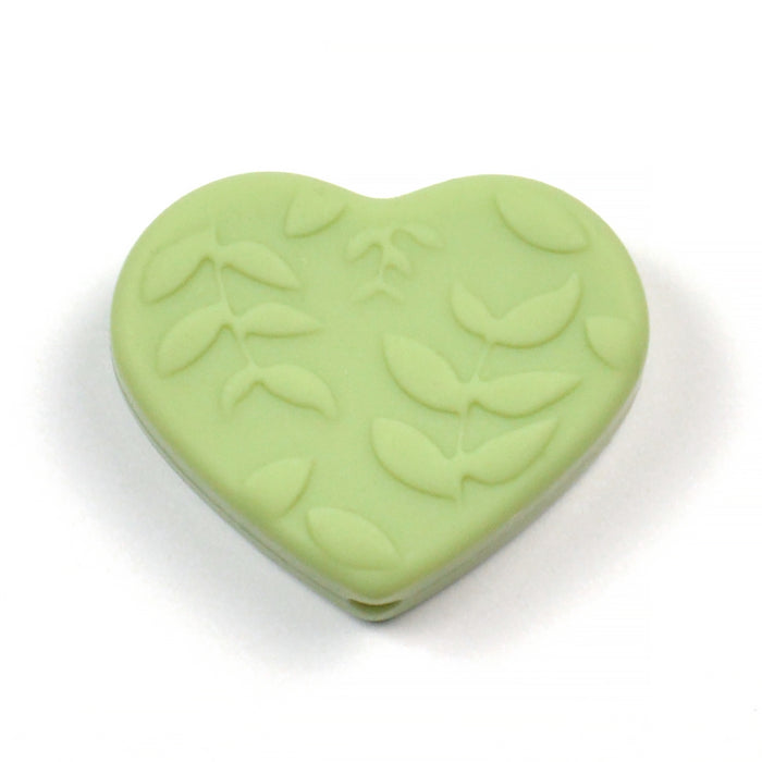 Motif bead in silicone, small heart, SS Collection