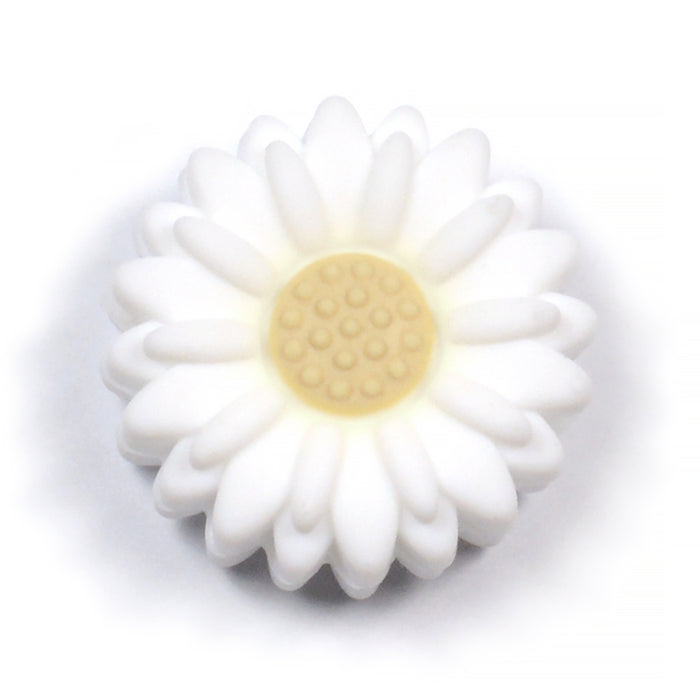 Motive bead in silicone, large daisy