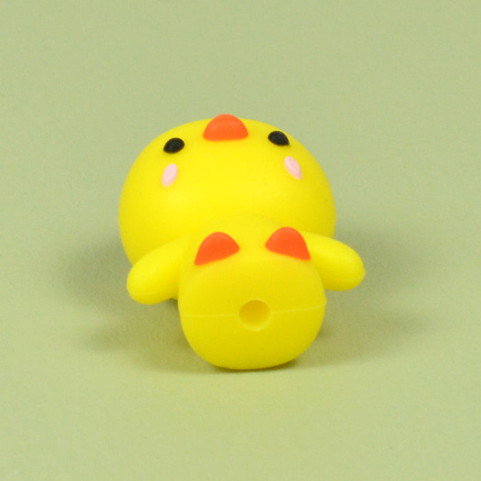 Motivpärla i silikon, 3D little chicken