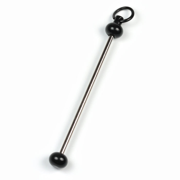 Pearl bar keyring, black